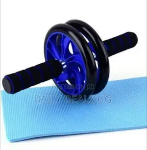 Blue and Black Ab Wheels Roller