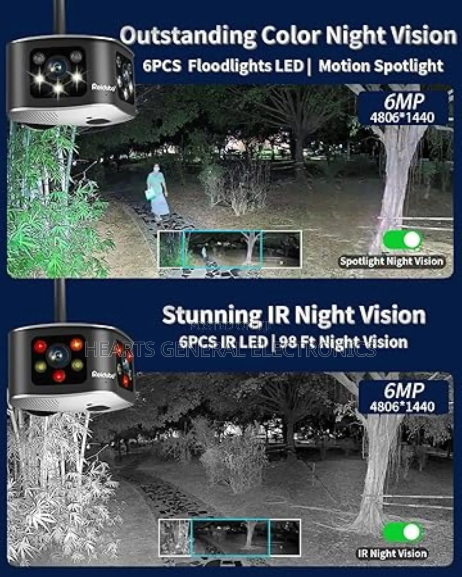 Dual Lens Wifi Camera 6MP (Ultra Wide Angle)