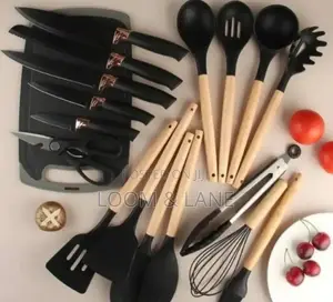 19 PCS Silcon Kitchen Cutlery Set With Spoons and Forks