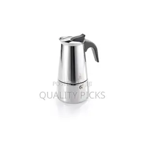 Espresso Maker Emilio For 4 Cups, Stainless Steel- Silver.