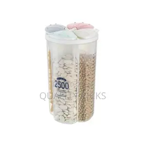 4 Section Cereal Food Dispenser Storage Jar Box Container