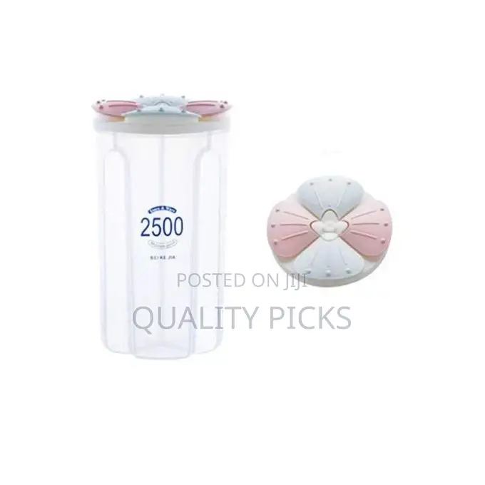 4 Section Cereal Food Dispenser Storage Jar Box Container