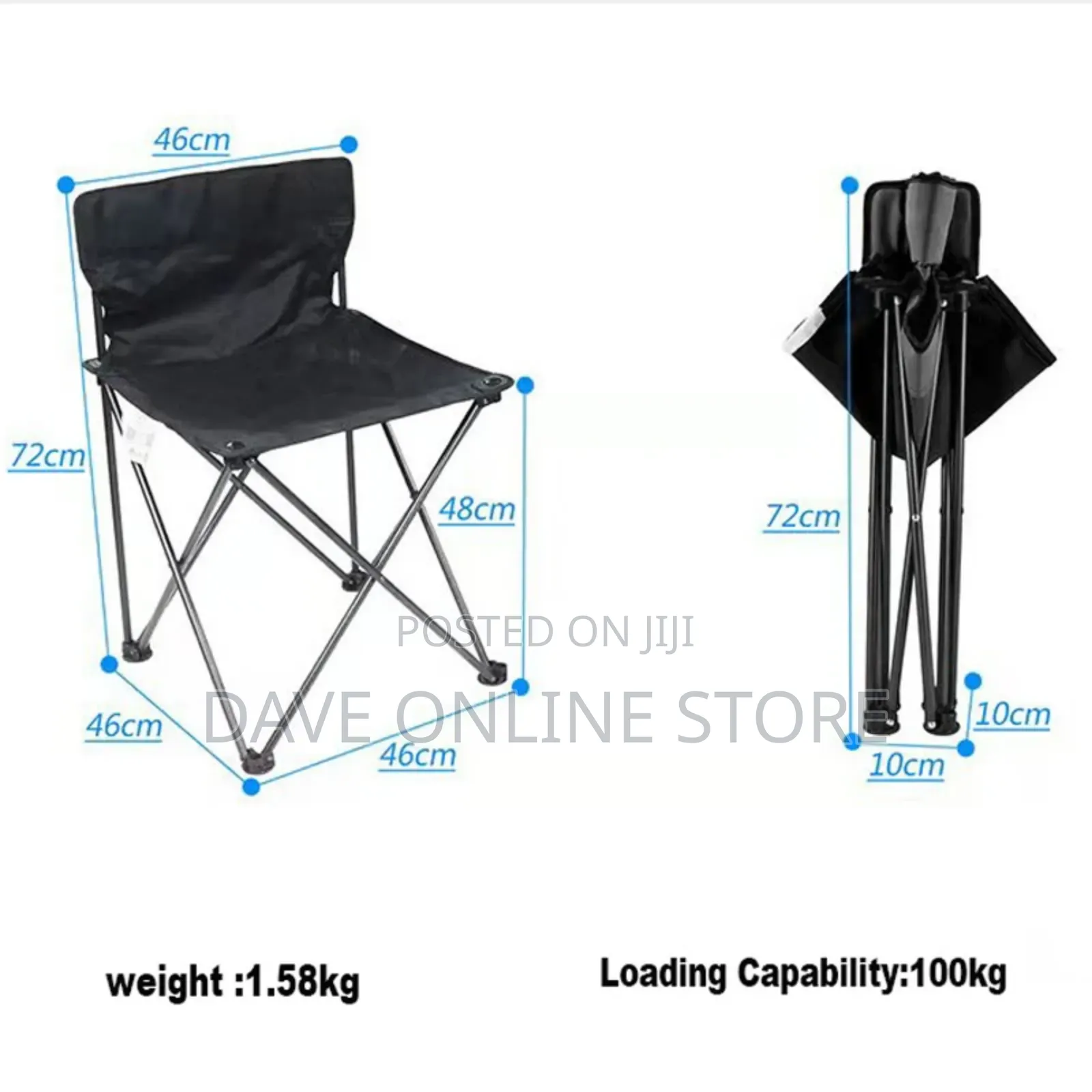 Folding Camping Table and 4 Chairs Set