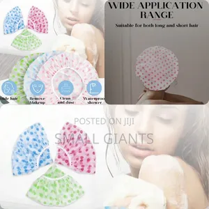 2pcs Elastic Waterproof Shower Cap