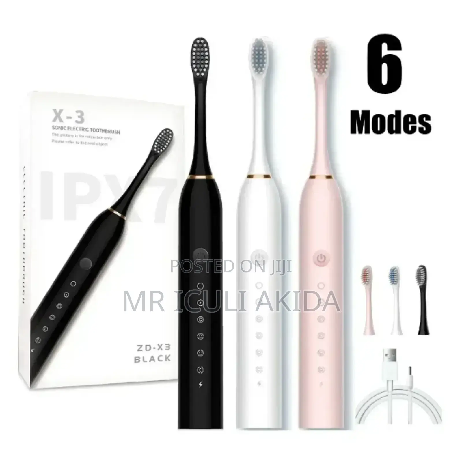 Sonic Electric Toothbrush WTH 4replacement Brush Heads