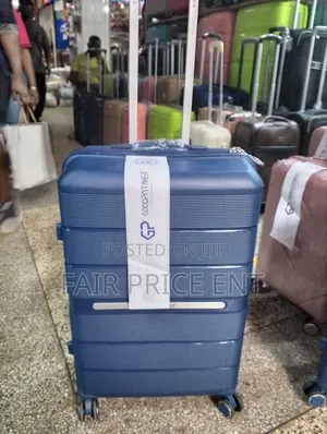 Original Rubber Plastic Suitcases. Medium.( Blue)