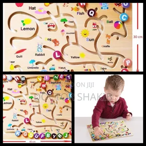 New Kids Play Alphabet Game Puzzle Board