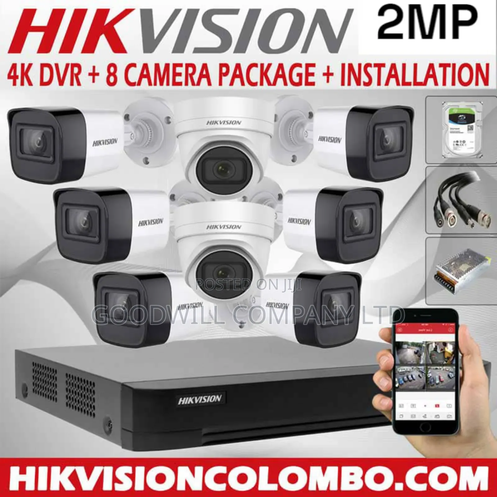 8channel CCTV Camera Full Set/24/7 Surveillance Night Vision