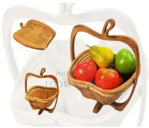 Foldable Wooden Fruit Basket
