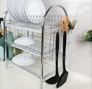 Kitchen Stainless 3 Layer Dish Rack