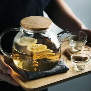 Glass Teapot With Infuser and Bamboo Lid- 1000ml