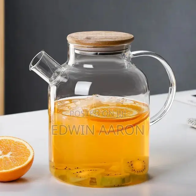 Glass Teapot With Infuser and Bamboo Lid - 1500ml
