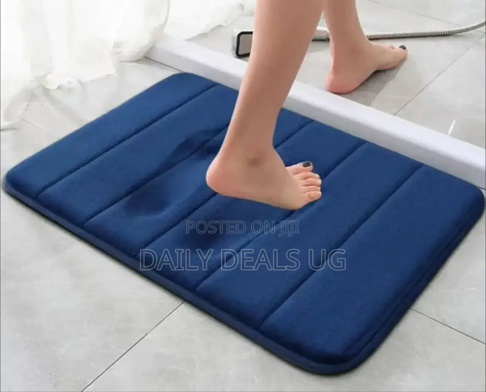 Blue Bathroom Mat