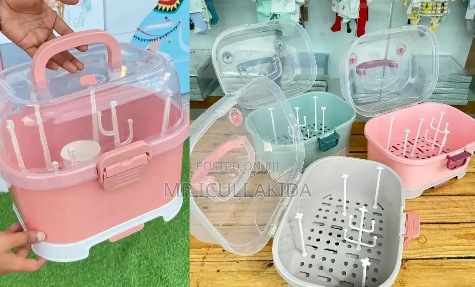 Plastic Baby Bottle Storage WTH Bottle Drying Racks