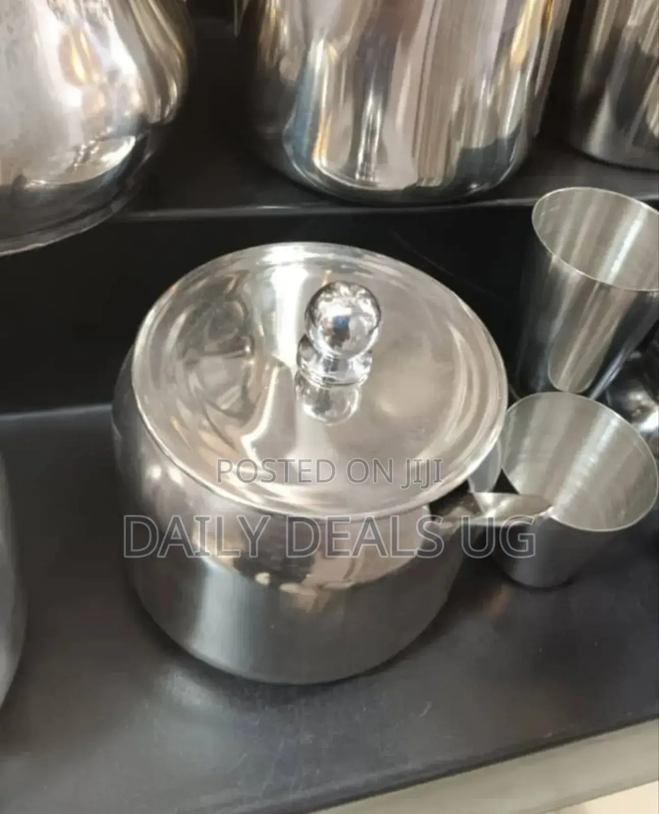 Stainless Sugar Bowl Set