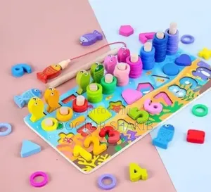 6-in-1 Montessori Kids Learning Puzzle Board