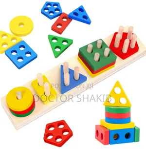 Kids Play Color Stackable Wooden Board