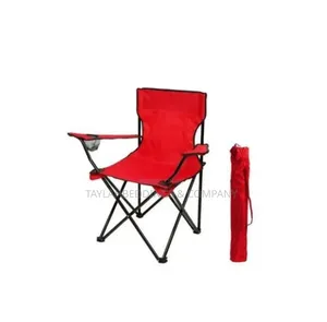 Red Outdoor Folding Lounge Chair Beach, Fishing Chair