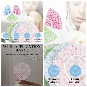 2pcs Elastic Reusable Waterproof Shower Cap