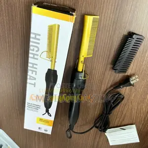 Gold Ceramic Professional High Heat Hair Styling Press Comb