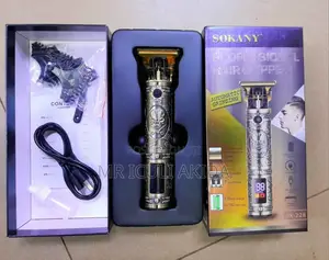 LED Display Sokny Profesional Grinding Hair Clipper/Trimmer