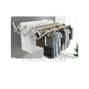 Wall Mounted Stainless Steel Clothes Hanger.
