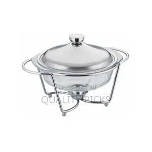 2litre Glass Soup Chafing Serving Dishes Warmer - Colorless