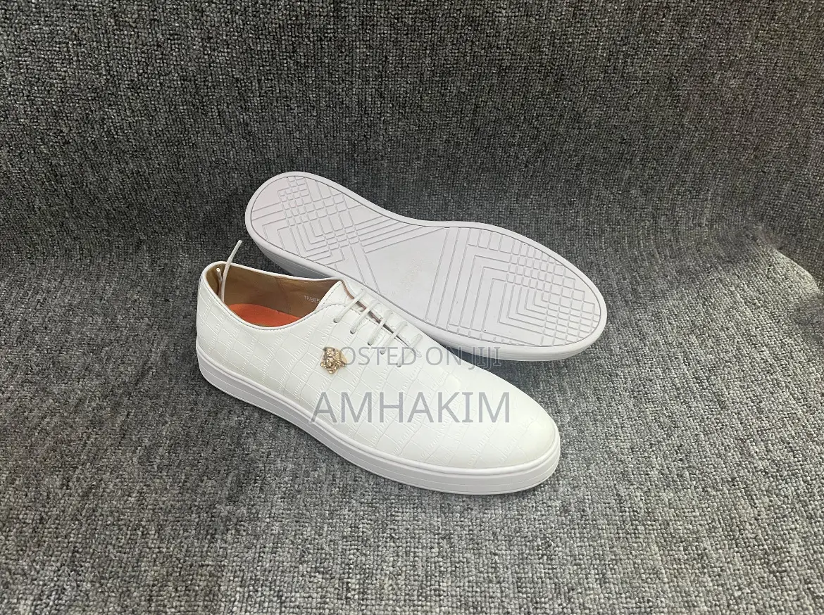 Classic Leather Versace Low Gentle Sneakers in Stock