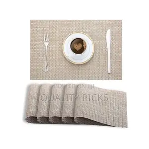 6 Pieces of Placemats Table Mats-Cream .