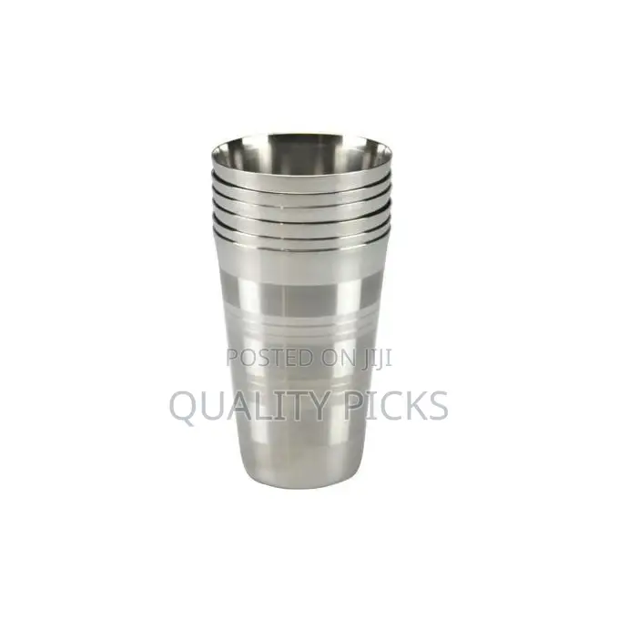 6 Stainless Steel Drinking Tumblers Unbreakable Water Mugs