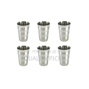6 Stainless Steel Drinking Tumblers Unbreakable Water Mugs