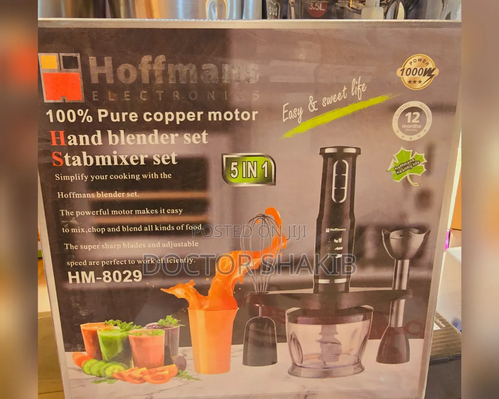 Hoffman Hand Blender Stab Mixer Set 5-in-1