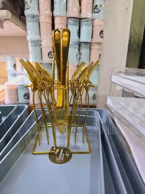 24pcs Gold Cutlery Set Knives,Spoon,Forks