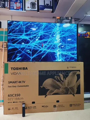 New Flameless Toshiba 65inches Smart Tv
