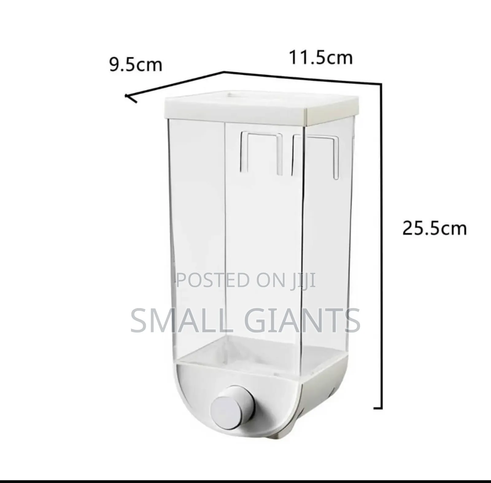 3pc No Drill Wall Mounted Airtight Kitchen Cereal Dispensers