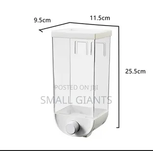 3pc No Drill Wall Mounted Airtight Kitchen Cereal Dispensers