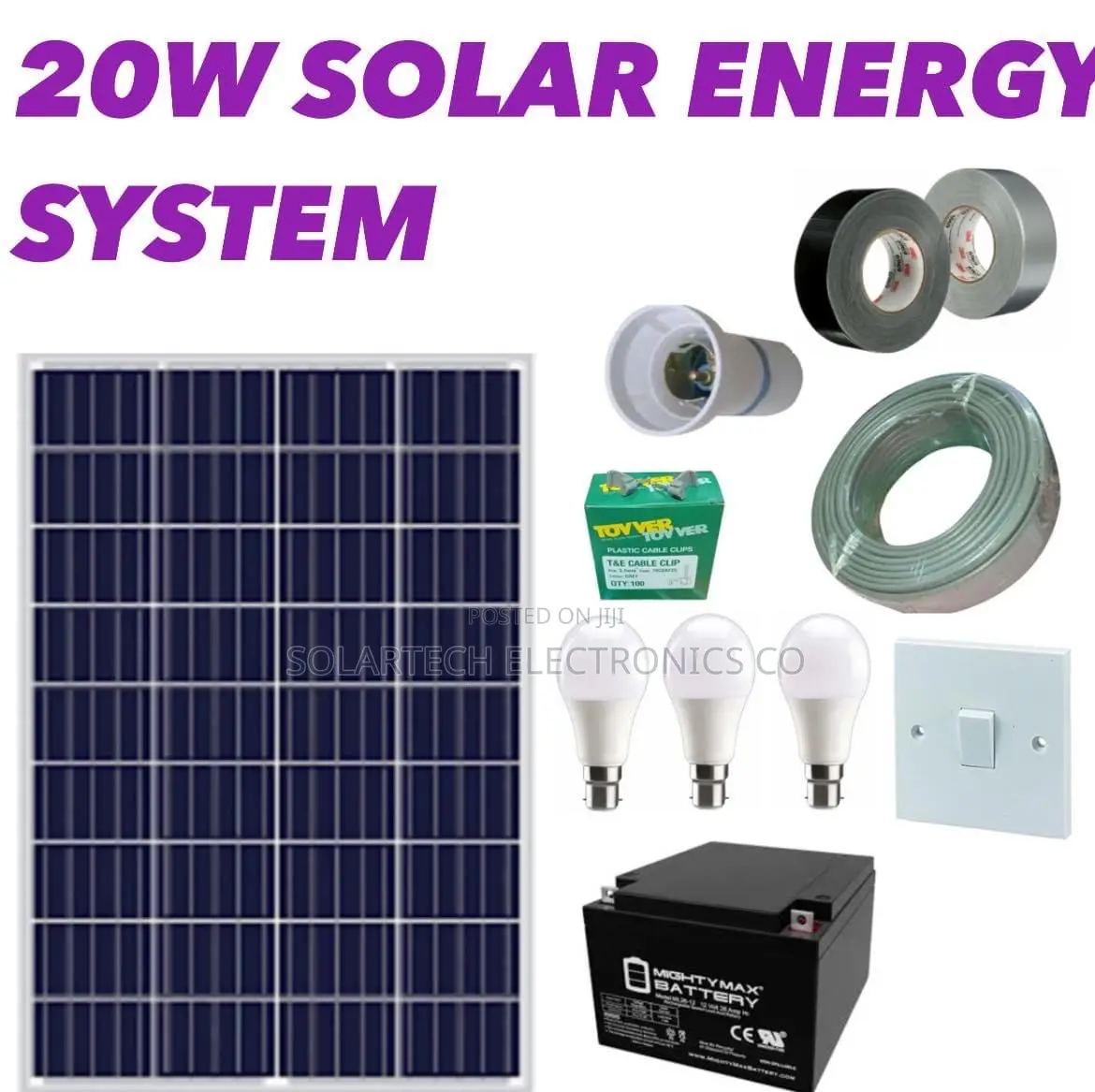 20W Etha Solar System Full Kit