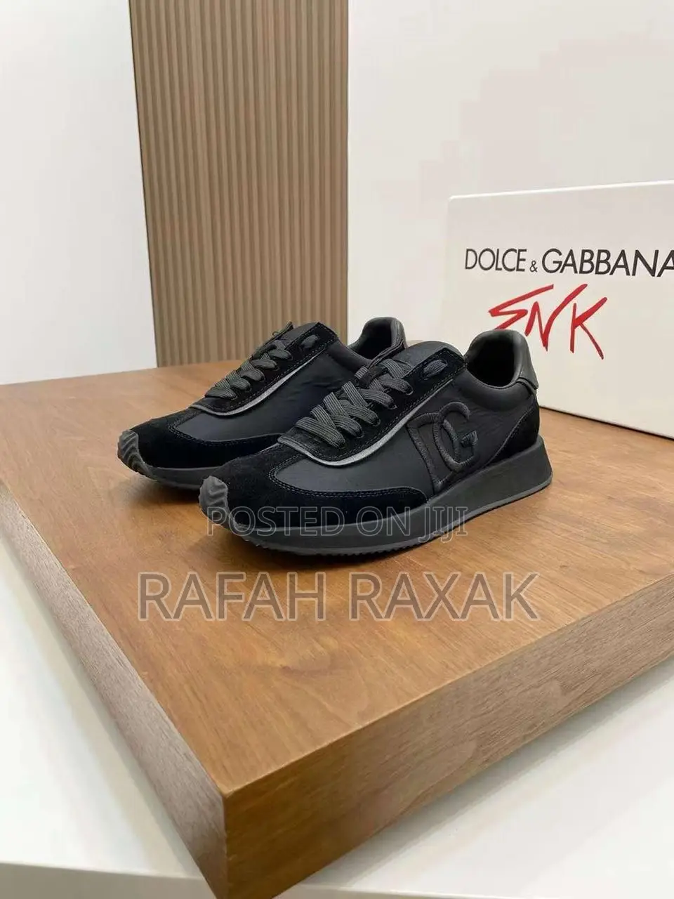 Original Triple Black Dolce Gabbana Casual Sneakers