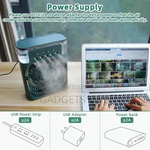 Portable Fan Air Conditioner Usb Table Fan Led
Night Light