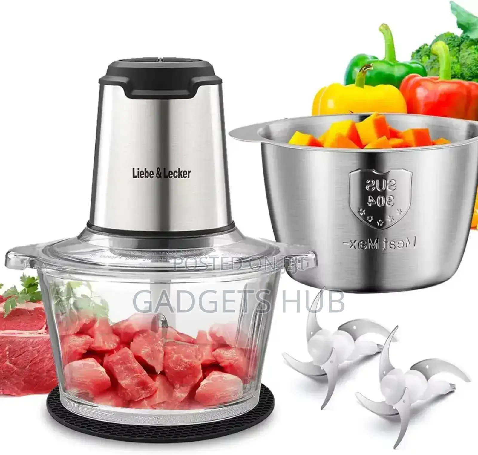 Meat Grinder Electric Food Processor 3lstainless
Steel