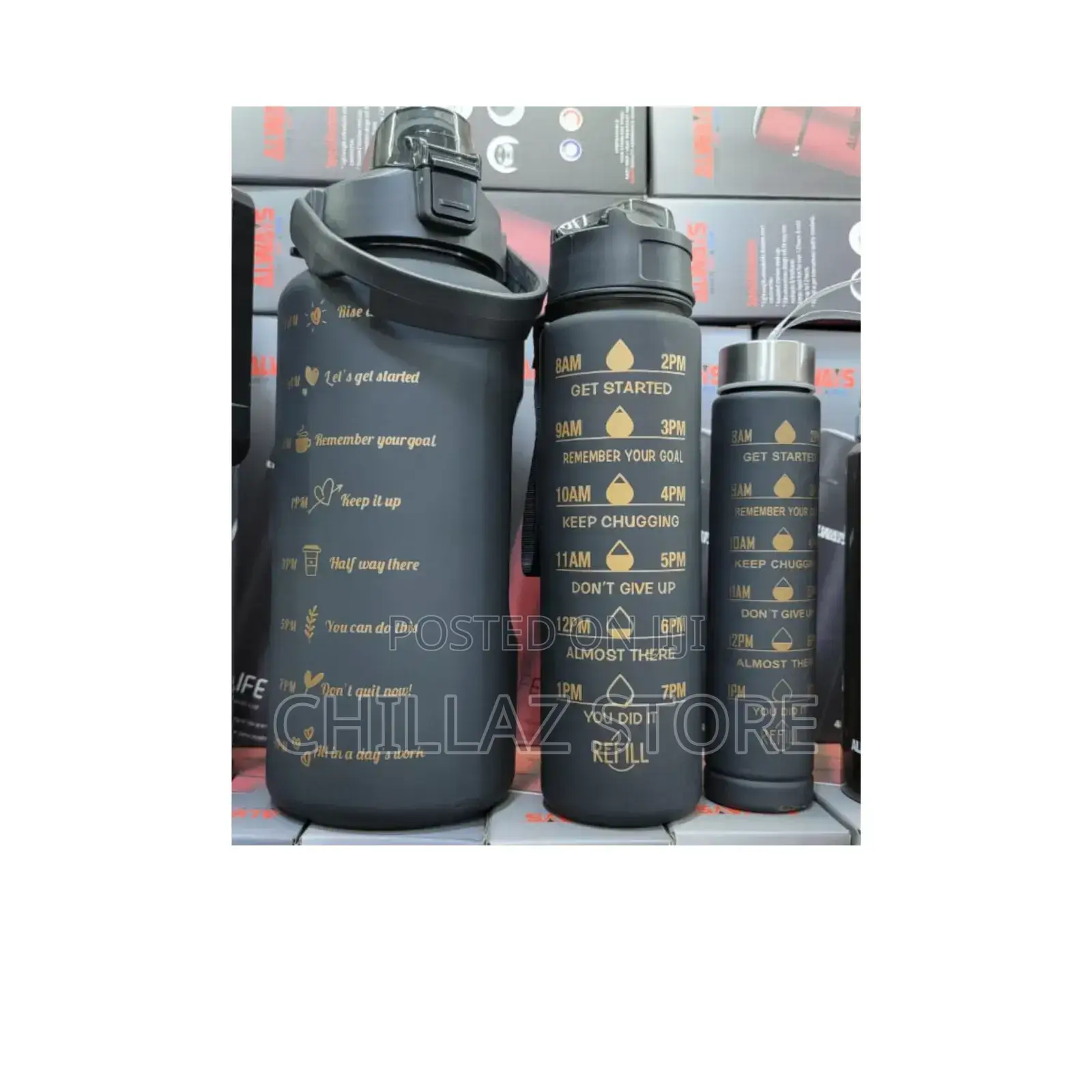 3 PCS Sports Water Bottles.