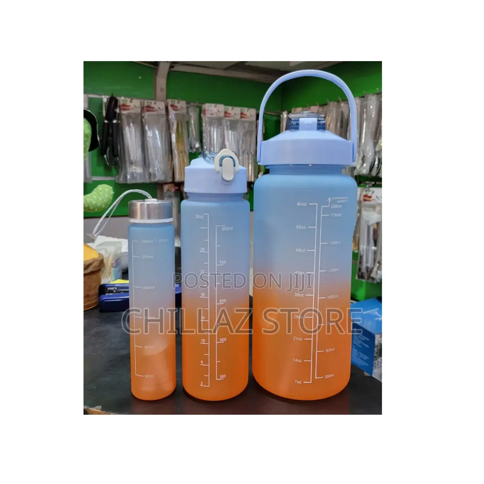 3pcs Water Bottles.