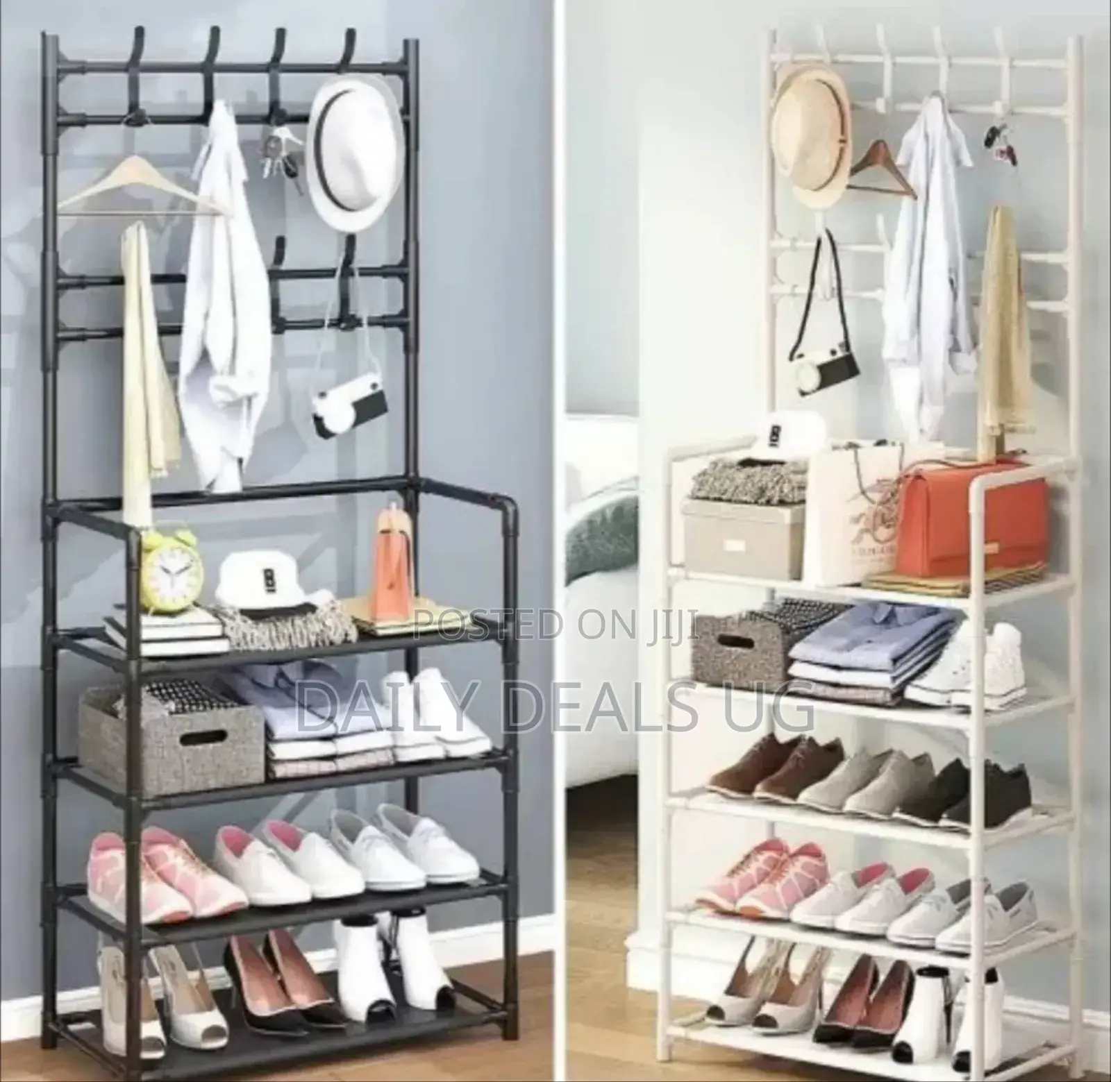 Metallic Hat and Shoe Rack Organizer