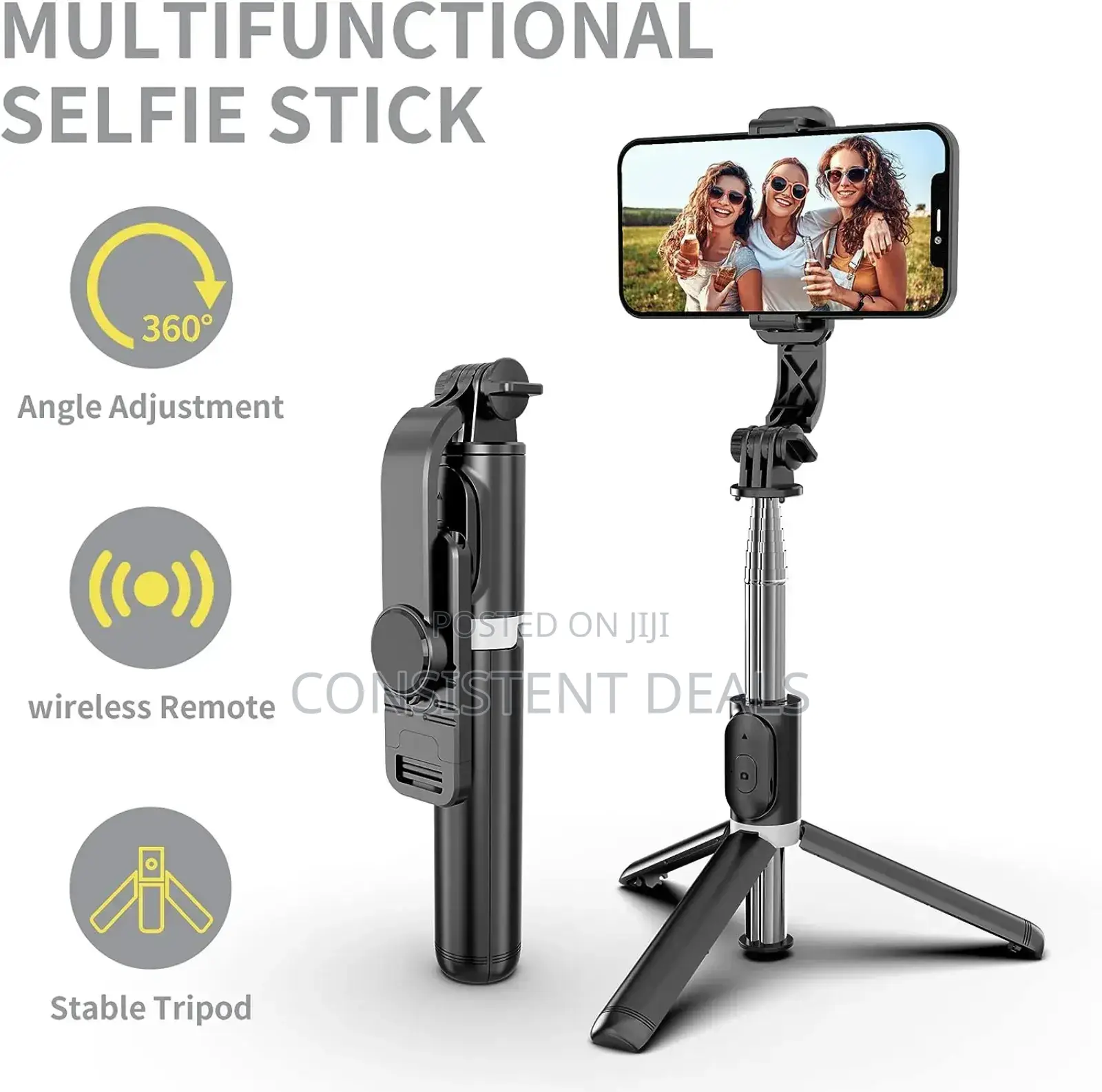 Selfie Show Extendable Selfie Stick Tripod