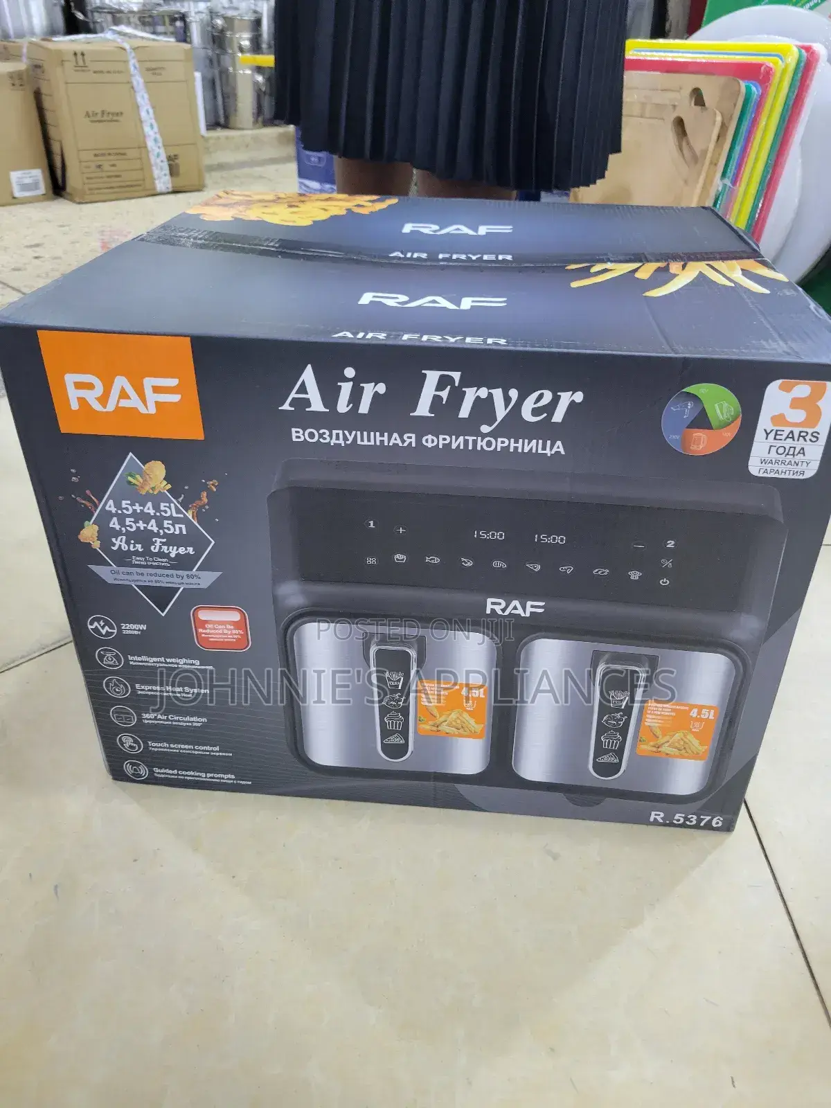 (9l) Raff Double Electric Airfryer