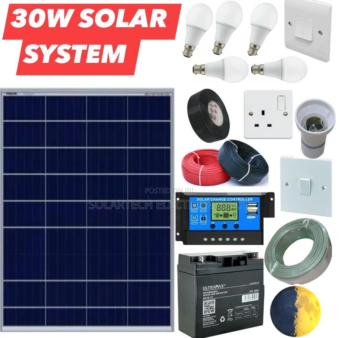 30W German Tech Solar System Full Kit