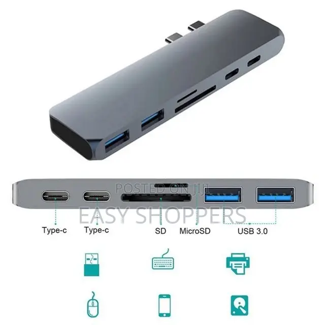 Type-C Adapter 7 in 2 USB-C TO HDTV+TF/SD-USB3.0+USB/C+PD