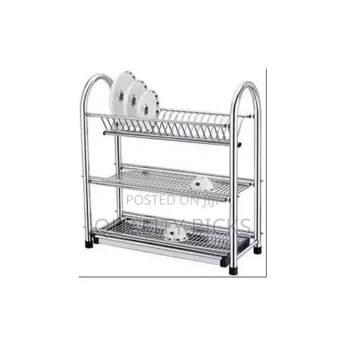 3-Tier Dish Drying Rack Dish Drainer Kitchen Stainless Steel