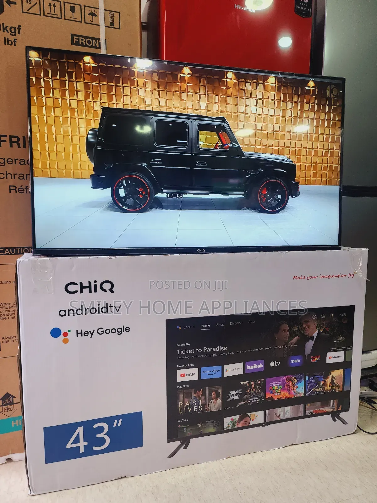 New Frameless Chiq 43inches Smart Tv