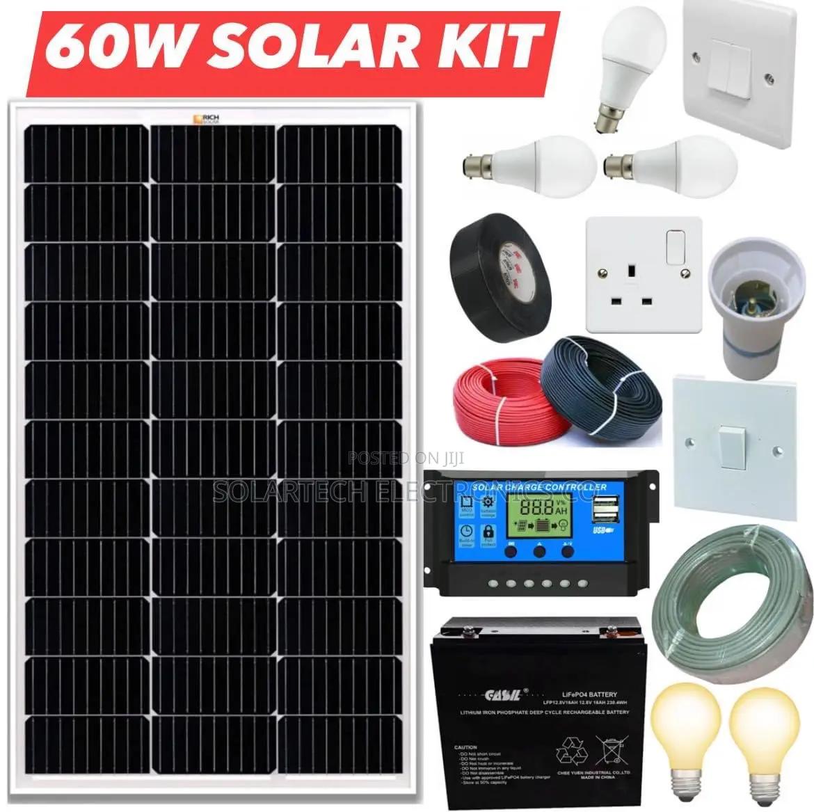 60W Reliable Solar Energy System Kit